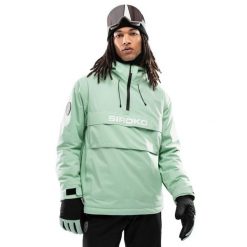Kurtka snowboardowa męska W6 Elm. Zielone kurtki snowboardowe męskie SIROKO, m, bez wzorów, bez kaptura, snowboardowy. W wyprzedaży za 467.00 zł.