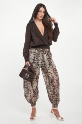 Spodnie damskie w zwierzęcy wzór Mussola PINKO. Legginsy damskie Pinko, xs, bez wzorów. Za 1,169.00 zł.