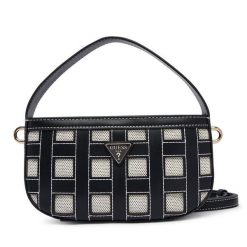 Torebka Guess. Czarne torebki do ręki damskie Guess, z aplikacjami, bez dodatków. Za 544.99 zł.