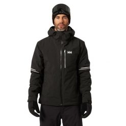 Kurtka Helly Hansen carv lifaloft. Czarne kurtki męskie Helly Hansen, m, bez wzorów, bez kaptura, narciarskie. W wyprzedaży za 1,311.50 zł.