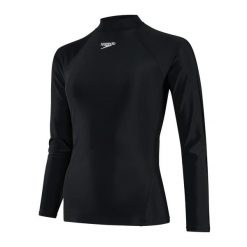 Koszulka długi rękaw do pływania damska Speedo Rashguard. Białe t-shirty damskie Speedo, l, bez wzorów, z elastanu, klasyczne, bez kołnierzyka. Za 141.98 zł.