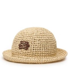 Kapelusz KARL LAGERFELD. Brązowe czapki i kapelusze damskie KARL LAGERFELD, bez wzorów. Za 429.99 zł.