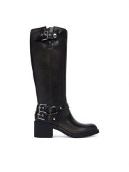 Guess Kozaki FLTMAT LEA11 Czarny. Czarne kozaki damskie Guess, ze skóry, bez obcasa, na słupku. Za 824.99 zł.