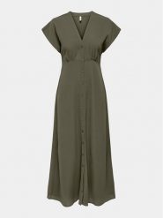 ONLY Sukienka letnia Nova Mollie 15317841 Zielony Regular Fit. Zielone sukienki damskie Only, na lato, m, bez wzorów, z wiskozy, bez kołnierzyka, bez ramiączek. Za 119.99 zł.