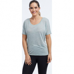 Koszulka "Imogen" w kolorze szarym. Szare t-shirty damskie BALANCE COLLECTION, z okrągłym kołnierzem. W wyprzedaży za 65.95 zł.