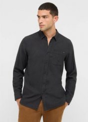 Męska Koszula Mustang Style Eastbridge Jet Black 1016959 4188. Czarne koszule męskie Mustang, l, bez wzorów, bez kołnierzyka, bez ramiączek. Za 169.99 zł.