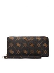 Guess Portfel Carrie Logo Slg SWGP98 98146 Brązowy. Brązowe portfele damskie Guess, z aplikacjami, ze skóry. Za 299.99 zł.