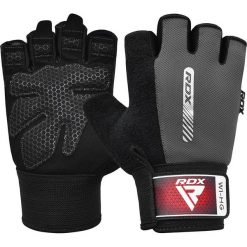 Rękawiczki fitness W1 - Z otwartymi palcami - Szary – S. Czarne rękawiczki męskie RDX SPORTS, bez wzorów, sportowe. Za 300.20 zł.