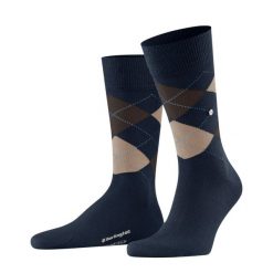 Skarpetki Burlington Edinburgh. Niebieskie skarpety męskie Burlington, bez wzorów, z materiału. Za 134.50 zł.