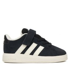 Sneakersy adidas. Czarne trampki i tenisówki chłopięce Adidas, bez wzorów, bez zapięcia. Za 179.99 zł.