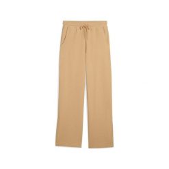 Damskie wygodne spodnie HER o prostym kroju z wysokim stanem PUMA. Brązowe spodnie materiałowe damskie Puma, m, bez wzorów, do biegania. W wyprzedaży za 216.85 zł.