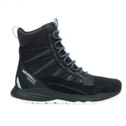 Buty do chodzenia damskie Merrell Bravada Edge 2 Thermo Mid Waterproof. Czarne obuwie sportowe damskie Merrell, bez wzorów, z materiału, trekkingowe. Za 658.00 zł.