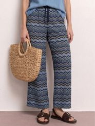 Street One spodnie z tkaniny Kobiety niebieski|wielokolorowy, 44-30. Niebieskie spodnie materiałowe damskie Street One, bez wzorów, z tkaniny. Za 199.95 zł.