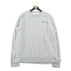 Second life - Bluza męska z haftowanym logo Script szara - Stan dobry. Szare bluzy męskie Champion, l, bez wzorów, z dresówki, bez kaptura. Za 102.96 zł.