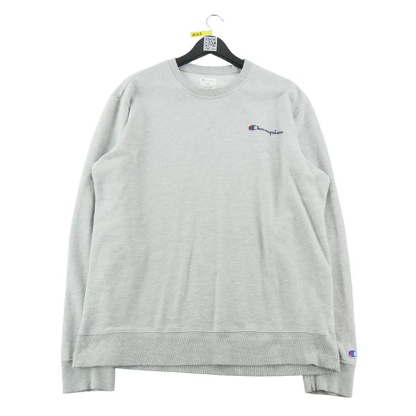 Second life - Bluza męska z haftowanym logo Script szara - Stan dobry. Szare bluzy męskie Champion, l, bez wzorów, z dresówki, bez kaptura. Za 102.96 zł.