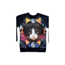 Bluza COSMIC CAT. Czarne bluzy damskie Missspark, m, bez wzorów, z bawełny, bez kaptura. Za 220.00 zł.
