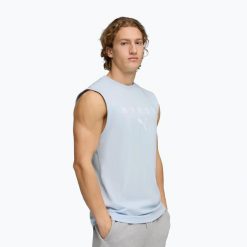 Koszulka treningowa męska PUMA Hyrox Cutoff Tank gray. Szare koszulki sportowe męskie Puma, l, bez wzorów, z bawełny, bez kołnierzyka, bez ramiączek, na fitness i siłownię. Za 149.99 zł.
