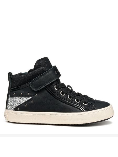 Geox Sneakersy J Kalispera J944GM 054GN C9244 M Czarny. Czarne buty sportowe dziewczęce Geox, bez wzorów, z materiału, bez zapięcia. Za 179.99 zł.