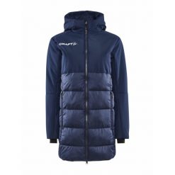 Parka damska z kapturem Craft Core Explore. Niebieskie parki damskie Craft, na zimę, uniwersalny, bez wzorów, z materiału, eleganckie, z kapturem. Za 750.05 zł.