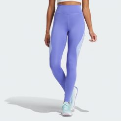 Legginsy Own The Run Colorblock Full-Length. Niebieskie legginsy damskie Adidas, xs, bez wzorów, z elastanu, do biegania. Za 310.60 zł.