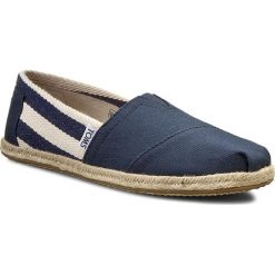 Espadryle TOMS - Classic 10005419 Navy Stripe. Niebieskie espadryle damskie Toms, z materiału. W wyprzedaży za 169.00 zł.