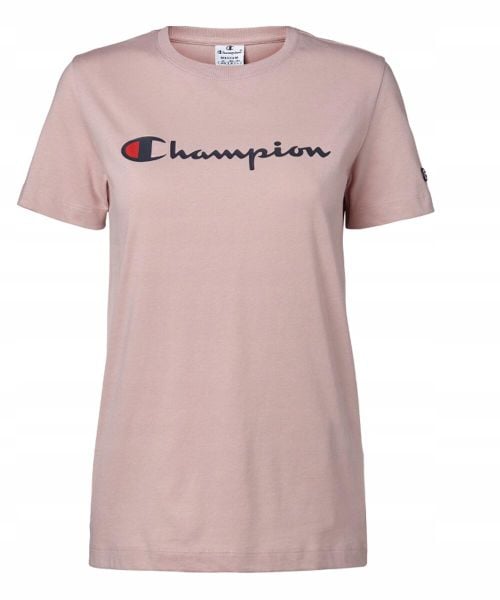Koszulka Damska Champion. Czerwone t-shirty damskie Champion, xs, bez wzorów, z bawełny, klasyczne, bez kołnierzyka. Za 137.00 zł.