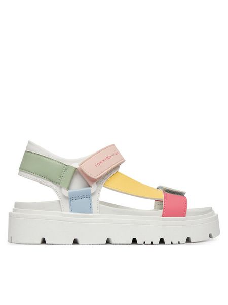 Tommy Hilfiger Sandały T3A2-34286-0326 Kolorowy. Sandały dziewczęce Tommy Hilfiger, ze skóry, bez zapięcia. Za 359.99 zł.