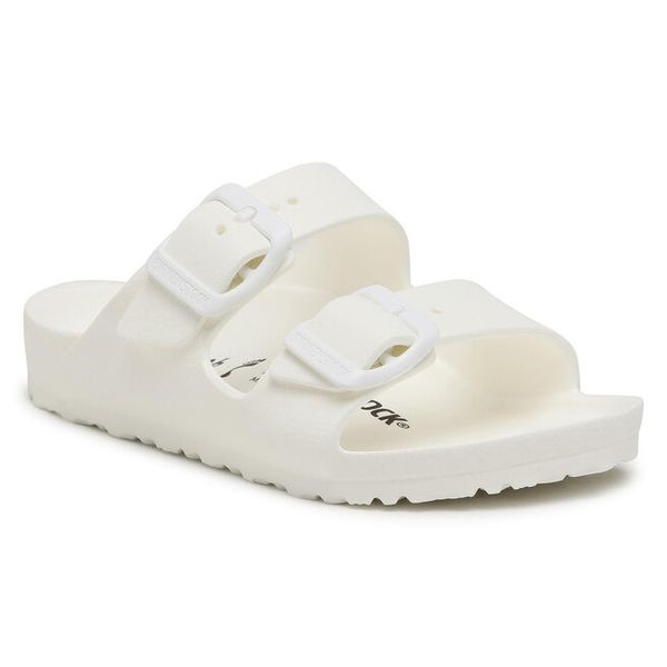 Klapki Birkenstock. Brązowe klapki damskie Birkenstock, bez wzorów, bez obcasa. Za 779.99 zł.