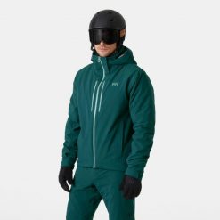 Kurtka narciarska Helly Hansen Alpha Lifaloft. Zielone kurtki snowboardowe męskie Helly Hansen, m, bez wzorów, bez kaptura, narciarskie. W wyprzedaży za 1,582.45 zł.