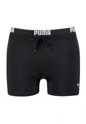 Spodenki kąpielowe męskie Puma Swim Men Logo Swim Trunk. Czarne kąpielówki męskie Puma, m, bez wzorów, z elastanu, krótkie, na fitness i siłownię. Za 119.99 zł.