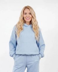 Damska bluza oversize UNLEASH WINGS PASTEL BLUE. Niebieskie bluzy damskie Wings, uniwersalny, bez wzorów, z materiału, bez kaptura. Za 249.90 zł.