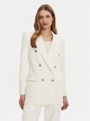 Elisabetta Franchi Marynarka GI-147-51E2 -V700 Biały Regular Fit. Białe żakiety damskie Elisabetta Franchi, bez wzorów, z syntetyku. Za 1,589.00 zł.