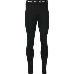 Legginsy Endurance Power. Czarne legginsy sportowe męskie Endurance, bez wzorów, do biegania. Za 164.00 zł.