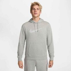 Bluza Męska Z Kapturem Nike Club Ft Hoody Swoosh. Szare bluzy męskie Nike, m, bez wzorów, z kapturem. Za 158.40 zł.