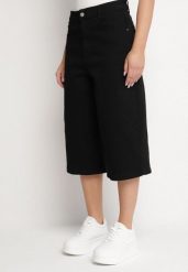 Czarne Szorty Jeansowe Typu Bermudy z Wysokim Stanem Sonathra. Czarne szorty damskie Born2be, m, bez wzorów, z bawełny, eleganckie, z podwyższonym stanem. Za 84.99 zł.