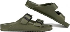 Klapki męskie Coqui Kong khaki. Zielone klapki męskie Coqui, z materiału, wakacyjne. Za 129.99 zł.