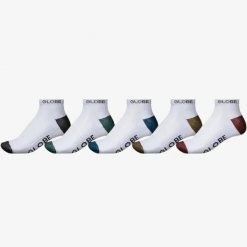 Skarpetki Globe Ingles Ankle 5PK białe. Białe skarpety męskie Globe, bez wzorów, z materiału. Za 118.44 zł.