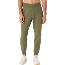 Spodnie do biegania Asics Logo. Zielone krótkie spodenki sportowe męskie Asics, m, bez wzorów, z dresówki, do biegania. Za 278.00 zł.