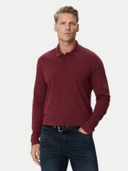 HUGO Polo Donoslong 50547358 Bordowy Regular Fit. Czerwone koszulki polo męskie Hugo, m, bez wzorów, z bawełny, bez ramiączek. Za 449.99 zł.