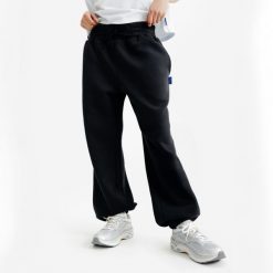 Second Life - Spodnie damskie Elementals - Stan Doskonały. Czarne spodnie materiałowe damskie Decathlon, s, bez wzorów, z bawełny, z podwyższonym stanem. Za 126.99 zł.