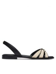 Aldo Sandały Adwiedan 14190499 Czarny. Czarne sandały damskie Aldo, bez wzorów, ze skóry, bez obcasa, na płaskiej podeszwie, bez zapięcia. Za 269.99 zł.