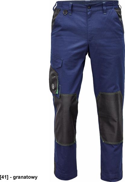 CERVA CREMORNE spodnie - męskie spodnie robocze do pasa, wytrzymała tkanina bawełnianiana, 60% bawełna, 40% poliester - granatowy 58. Niebieskie spodnie materiałowe męskie CERVA, m, bez wzorów, z bawełny. Za 95.51 zł.