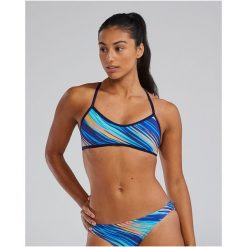 Góra bikini damskie TYR Trinity Top. Topy damskie TYR, bez wzorów, bez kołnierzyka, bez ramiączek. Za 139.99 zł.