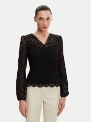 Morgan Bluzka 241-TOULI Czarny Regular Fit. Czarne bluzki damskie Morgan, xs, bez wzorów, z syntetyku, bez kołnierzyka, bez ramiączek. Za 189.99 zł.