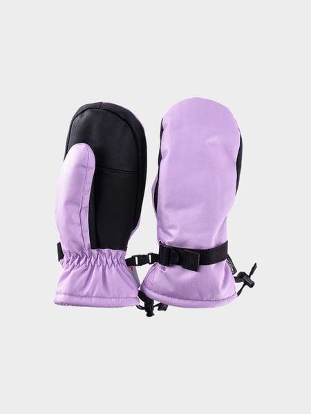 4F Rękawice narciarskie z jednym palcem damskie - fioletowe XL. Fioletowe rękawiczki damskie 4f, bez wzorów, z dzianiny, sportowe. W wyprzedaży za 99.99 zł.