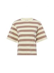 Marie Lund Koszulka Kobiety Bawełna brązowy, XS. Brązowe t-shirty damskie Marie Lund, xs, bez wzorów, z bawełny, bez kołnierzyka. Za 89.95 zł.
