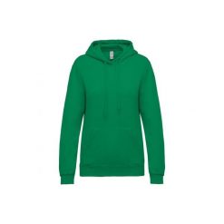 Bluza damska z kapturem Kariban. Zielone bluzy damskie KARIBAN, xs, bez wzorów, z bawełny, z kapturem. Za 181.00 zł.