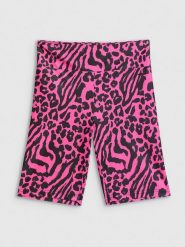 4F Legginsy kolarki dzianinowe damskie - różowe L. Czerwone legginsy damskie 4f, l, bez wzorów, z dzianiny. Za 79.99 zł.
