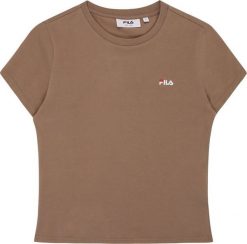 Koszulka damska Fila Trivero beżowa FAW1205 70008 L. Brązowe t-shirty damskie Fila, l, bez wzorów, bez kołnierzyka. Za 149.76 zł.