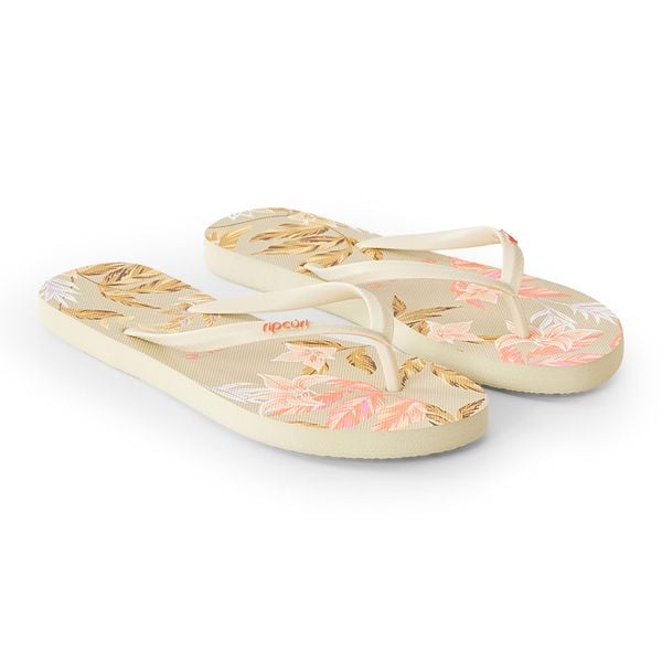 Japonki damskie Rip Curl La Isla Bloom Open Toe. Brązowe klapki damskie RIPCURL, bez wzorów, sportowe, bez obcasa. Za 67.99 zł.